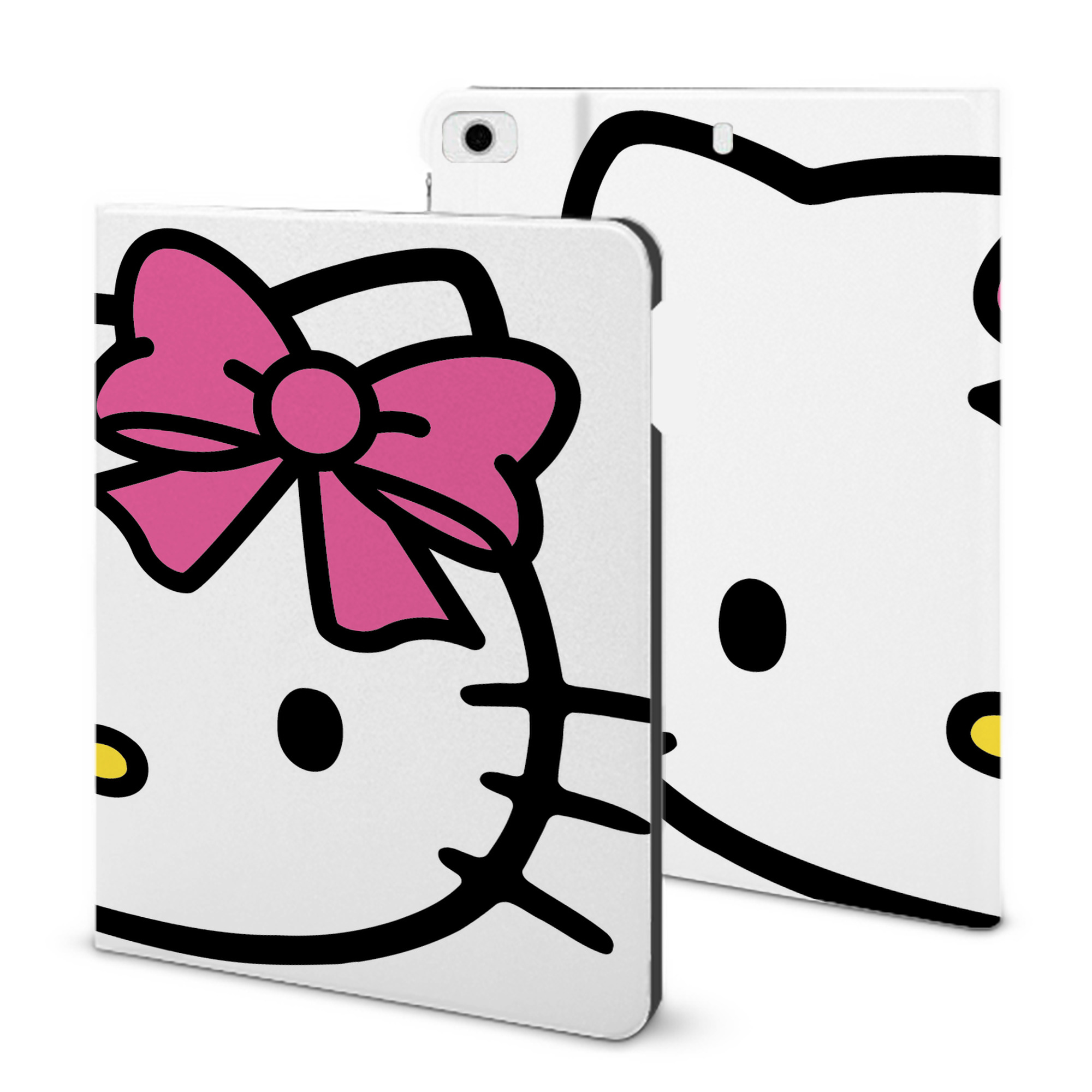 （画像用） Hello Kitty ハローキティ IPad ケース ブック型 PUレザー TPU 耐衝撃 軽量 薄型 ペン収納なし 全面保護 IPad 各モデル対応